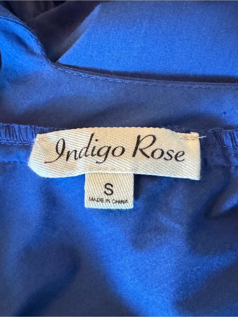 Indigo Rose Women's Blue Ruffle V-Neck Tiered Midi Dress small - Picture 7 of 8